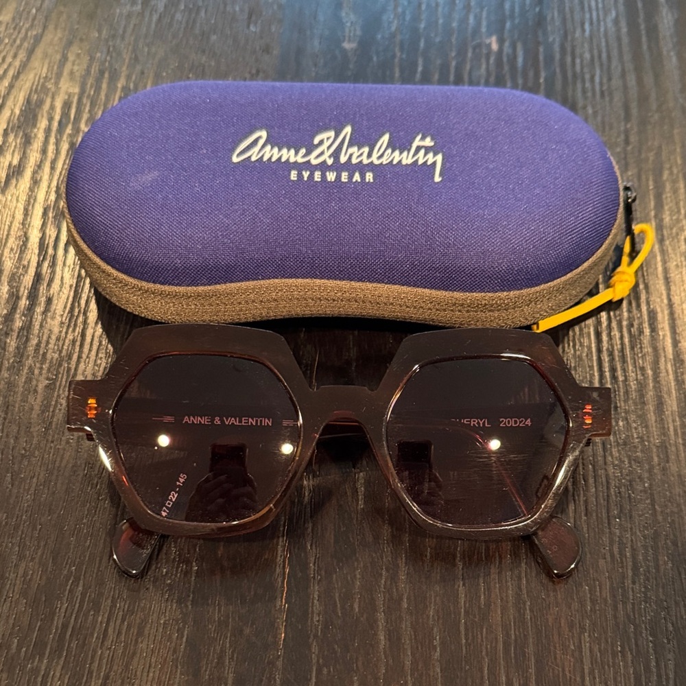 Anne & Valentin Women's Geometric Tortoiseshell Sunglasses - Brown